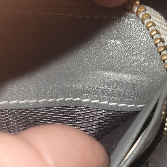 Loewe Monogram Zip Round Long Wallet Gray Marron in EUC with Dustbag Vintage - Picture 10 of 13